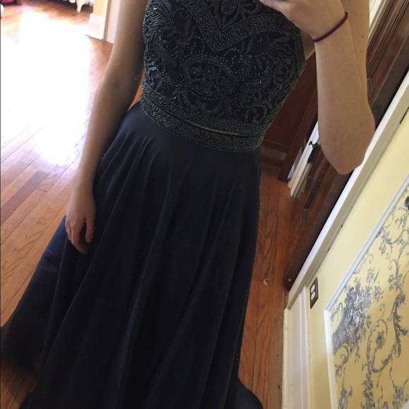 Sherri Hill Blue Two Piece (51061) - Picture 2 of 3